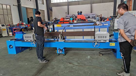 Máquina de chanfrado de tubos sólidos de doble cabeza hidráulica DJ80