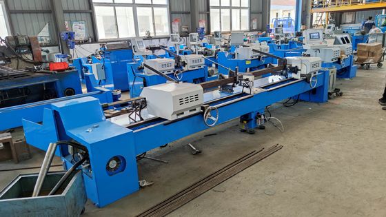 Máquina de chanfrado de tubos sólidos de doble cabeza hidráulica DJ80